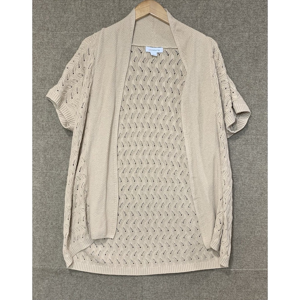 Women's L Beige Cardigan Kimono Boho Cozy Loungewear Cottage Grandmacore